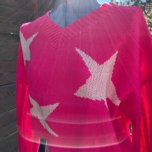 💕💞💝 ⭐️ Hot Pink Star Sweater ⭐️💞💕